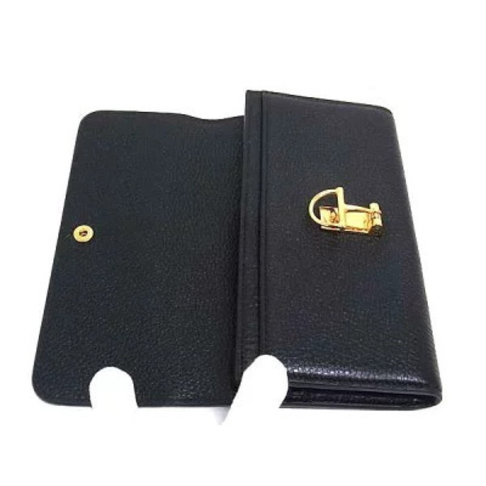 GUCCI Softbit Continental Wallet Black Leather Bi fold Long - Picture 4 of 6